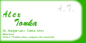 alex tomka business card